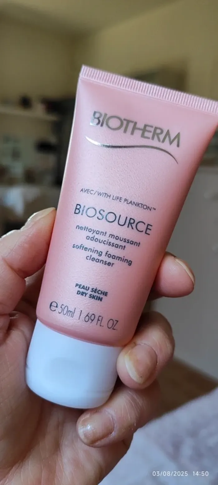 Biotherm Biosource Nettoyant Moussant Adoucissant Peau Sèche 50 ml