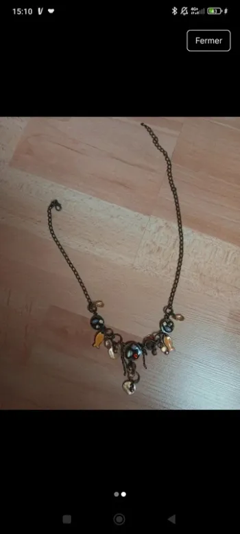 Collier à Breloques Poisson et Perles - Élégance Marine