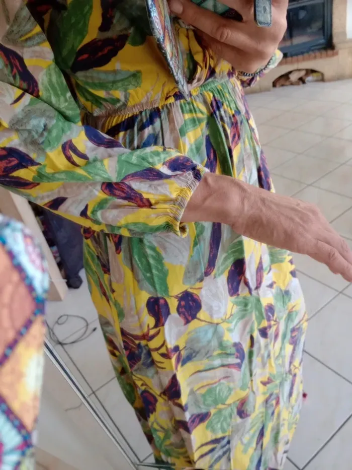 Robe longue L imprimé floral c83 - photo numéro 7
