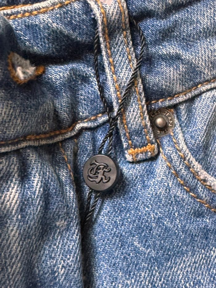 Short long jean loose destroy the kooples taille S - photo numéro 6