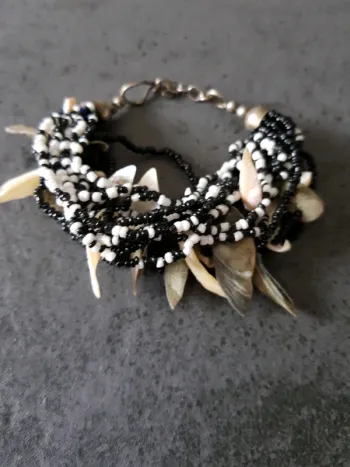 Bracelet fantaisie noir/blanc