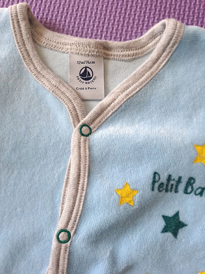 Lot de 2 pyjamas (1 Petit Bateau + 1 Zeeman) 12m - photo numéro 4