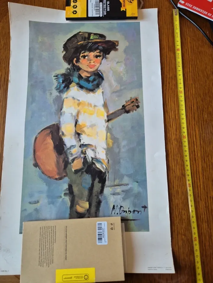 affiche ou poster vintage garçon à la guitare - photo numéro 9