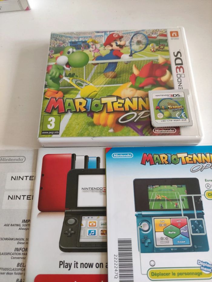 Lot 2 jeux Mario sport. Mario Kart 7 Mario tennis Open - photo numéro 2