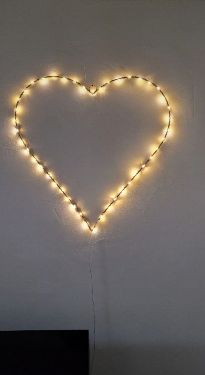 Coeur lumineux à suspendre