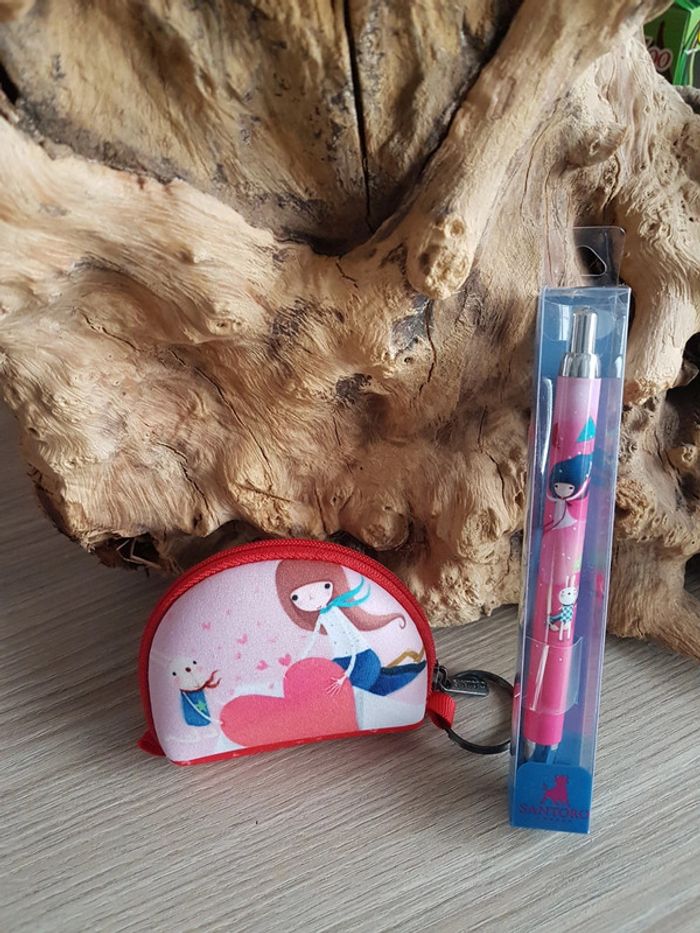 Ensemble porte monnaie et stylo santoro neuf