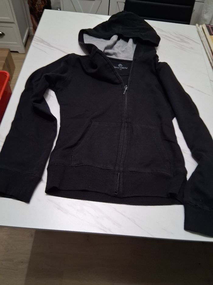Veste jogging noir " t- 12 ans"