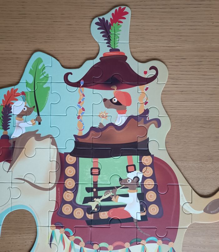 Puzzle contour Scratch "Un éléphant en Extrême Orient" 3 ans + - photo numéro 7