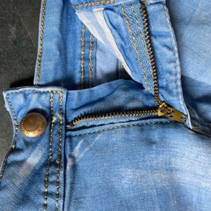 Short en jeans stretch dentelle blanche sous les poches 40 - photo numéro 9