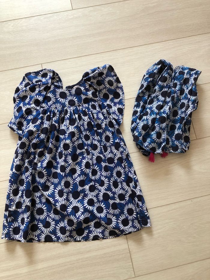 Ensemble robe été avec foulard assorti