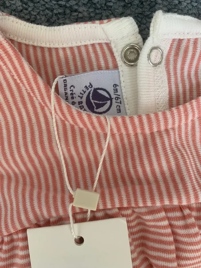 Robe rose et blanc neuve Petit Bateau - photo numéro 3