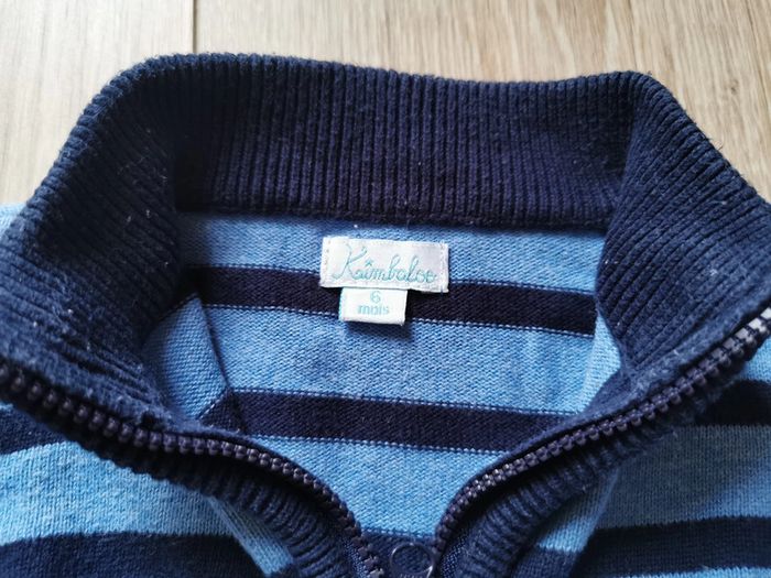 Gilet zip marine et bleu Kimbaloo 6 mois - photo numéro 4