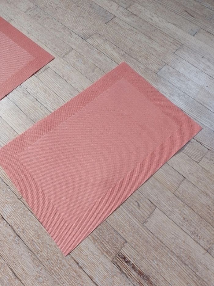 Lot de 5 set de table orange corail - photo numéro 3