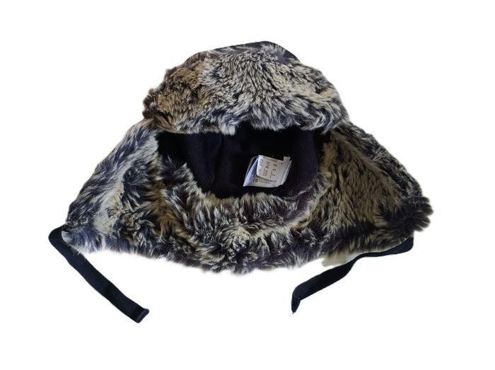 Bonnet cache oreilles. Chapka noir et beige. Fausse fourrure. Quechua. Taille S / M. 55 - 58 cm - photo numéro 9