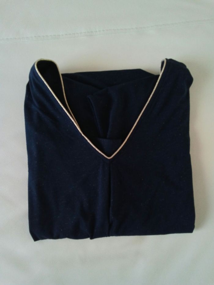Robe femme bleu marine brillant