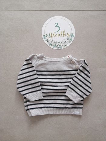 Pull rayé 3 mois