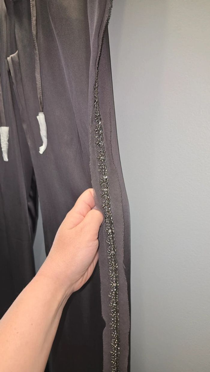 Pantalon effet satiné perles Zara - photo numéro 4