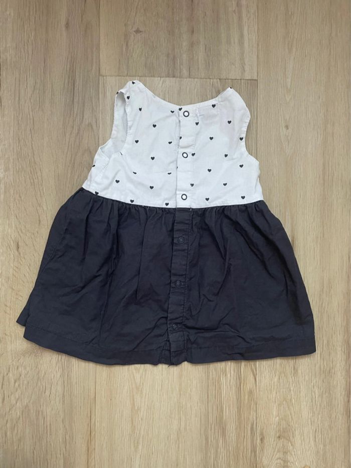 Robe Kiabi bleue marine et blanche 6 mois - photo numéro 2