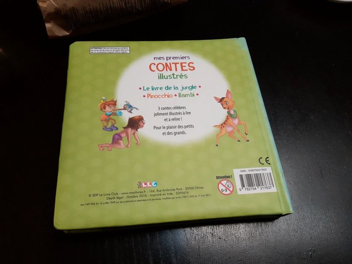 Mes premiers contes illustrés : le livre de la jungle, Pinocchio, bambi - photo numéro 2
