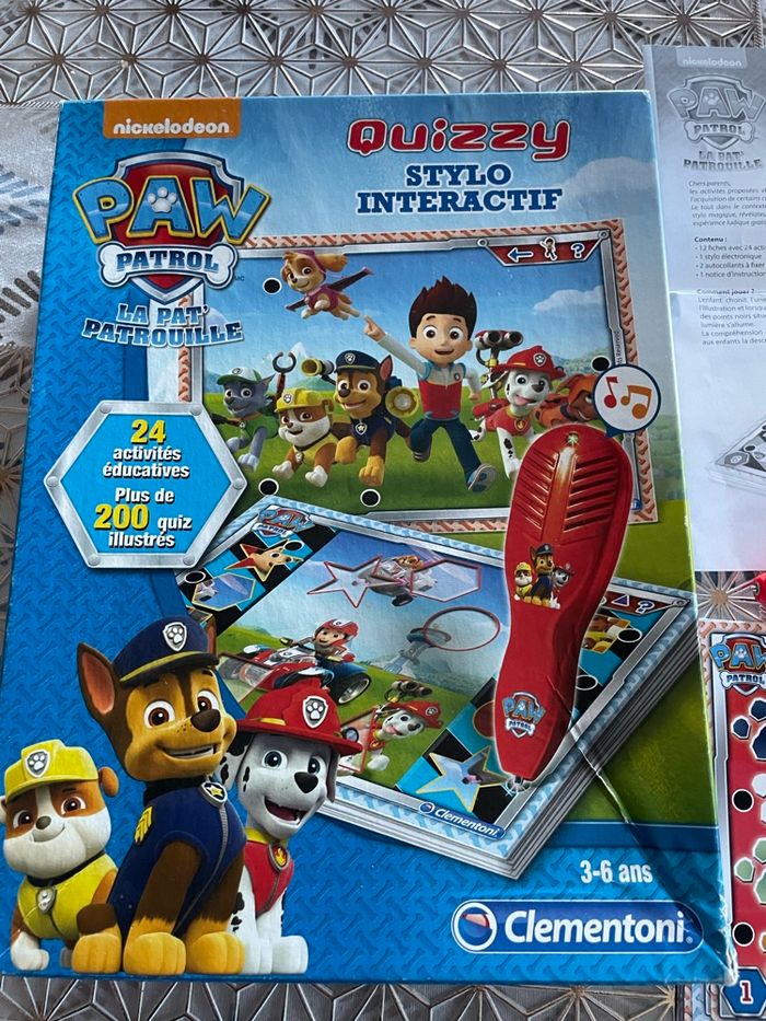 Jeu quizzy stylo interactif paw patrol - photo numéro 2
