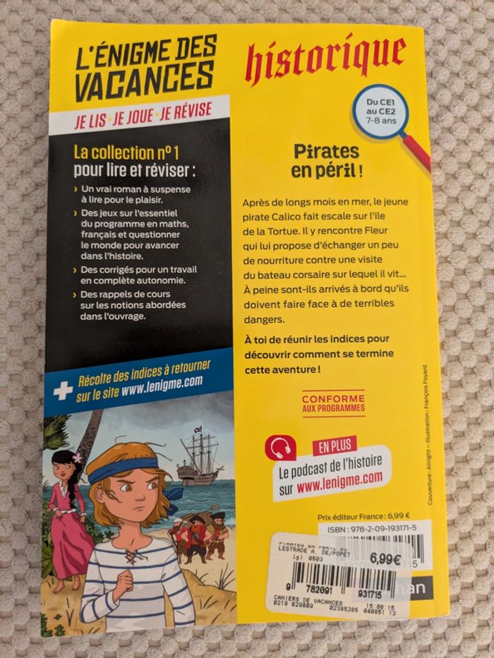 Livre Escape game L'énigme des vacances Pirates en péril - photo numéro 2