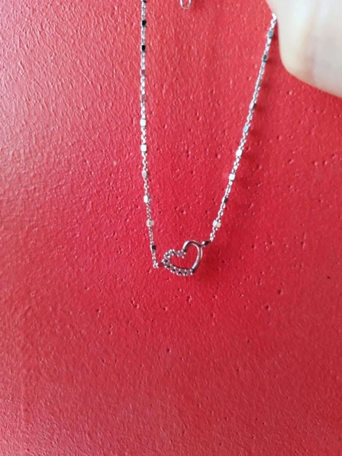 Bracelet en argent 925 forme de coeur neuf - photo numéro 15