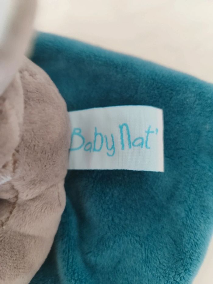 Doudou hippopotame mouchoir baby nat - photo numéro 3