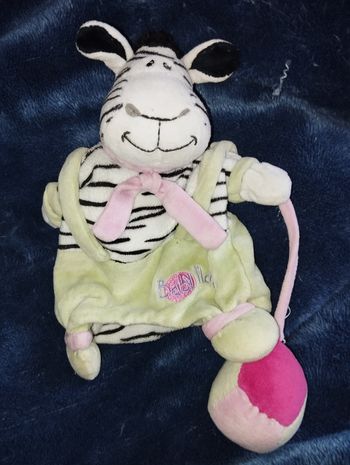 Doudou zèbre baby nat