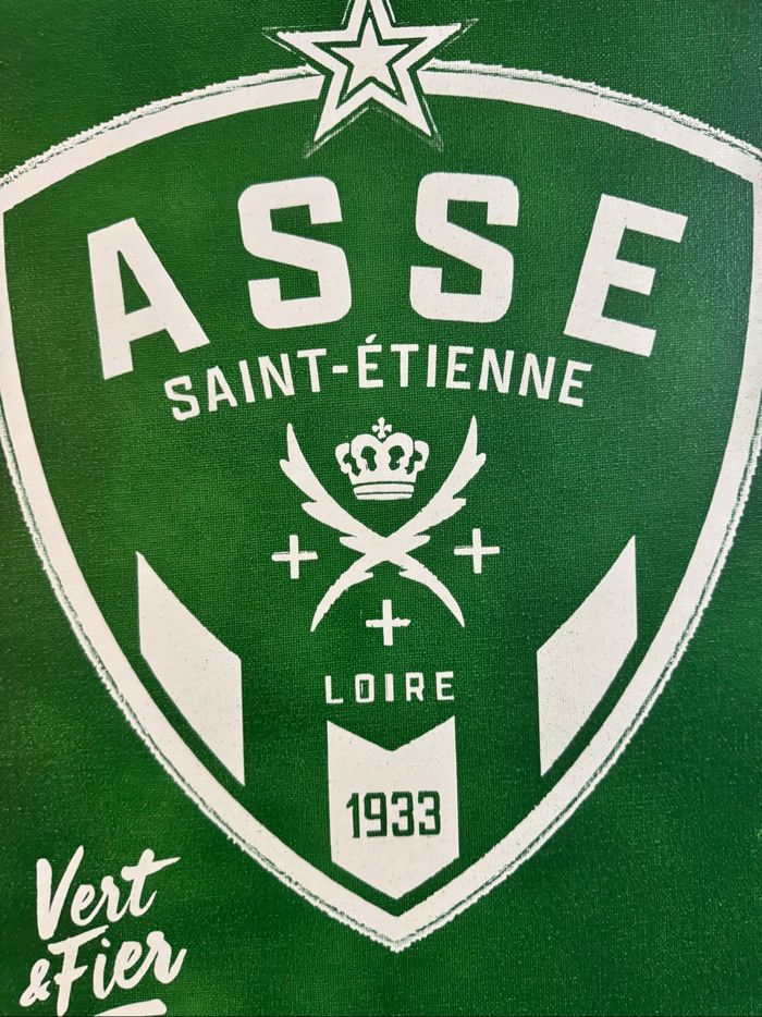 Tableau AS Saint-Étienne - Supporters des Verts en toile 30x40cm - photo numéro 2