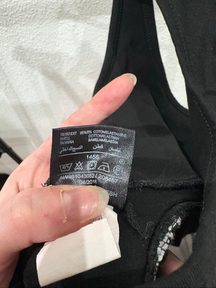 Brassière de sport noire Athlitech en coton - Taille L - photo numéro 5