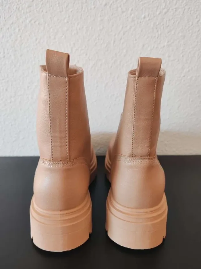Boots marron en faux cuir – Taille 39 - photo numéro 4