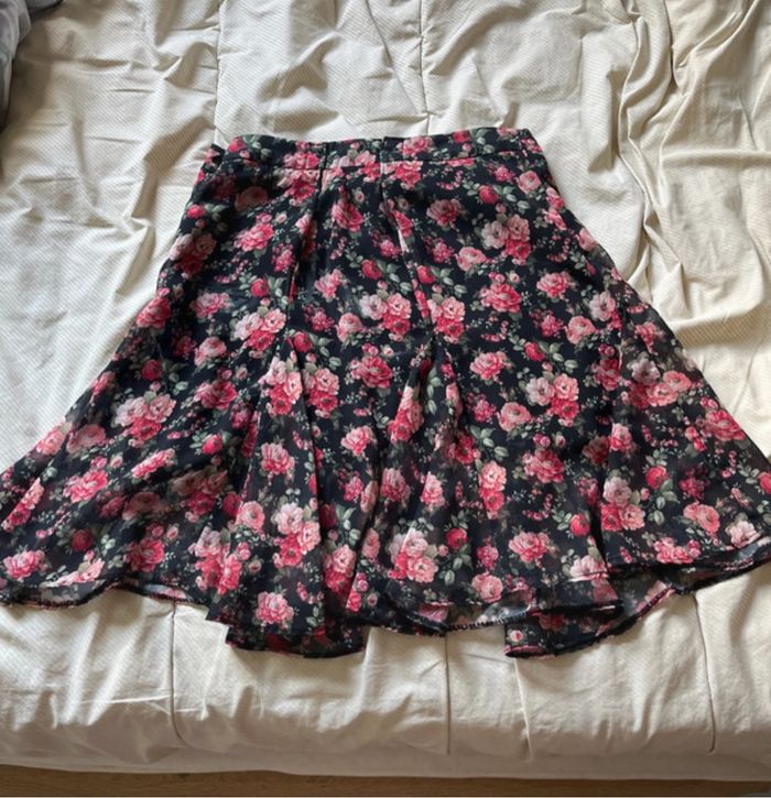 Jupe à motif fleur