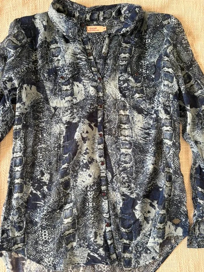 Blouse, DDP, bleu, taille M été - photo numéro 2