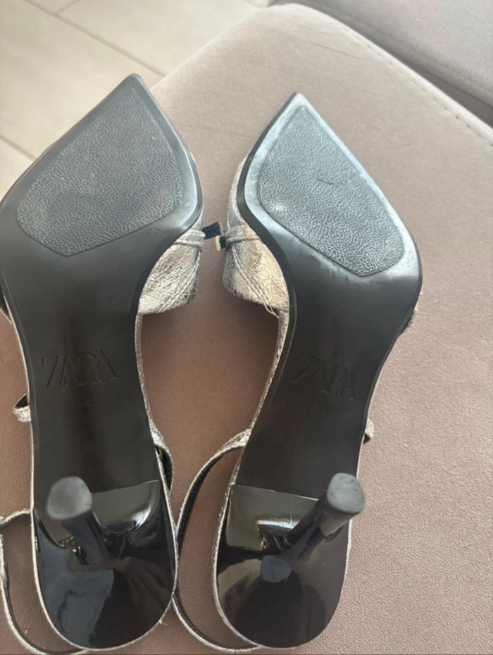 Talons Zara argenté - photo numéro 4