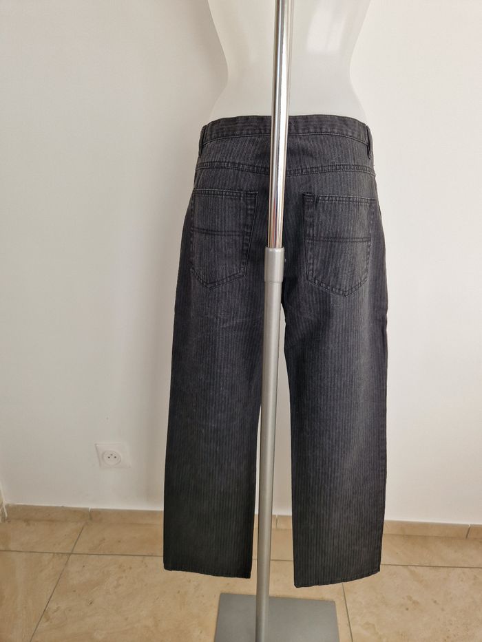 Pantalon homme noir à rayures grises Tissaia - photo numéro 4