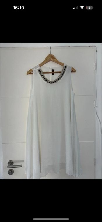 Top long évasé blanc