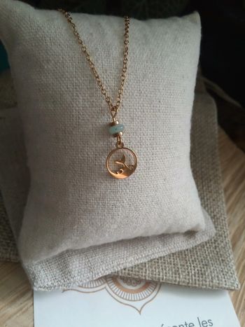 Collier vagues de la vie et queue de baleine + carte