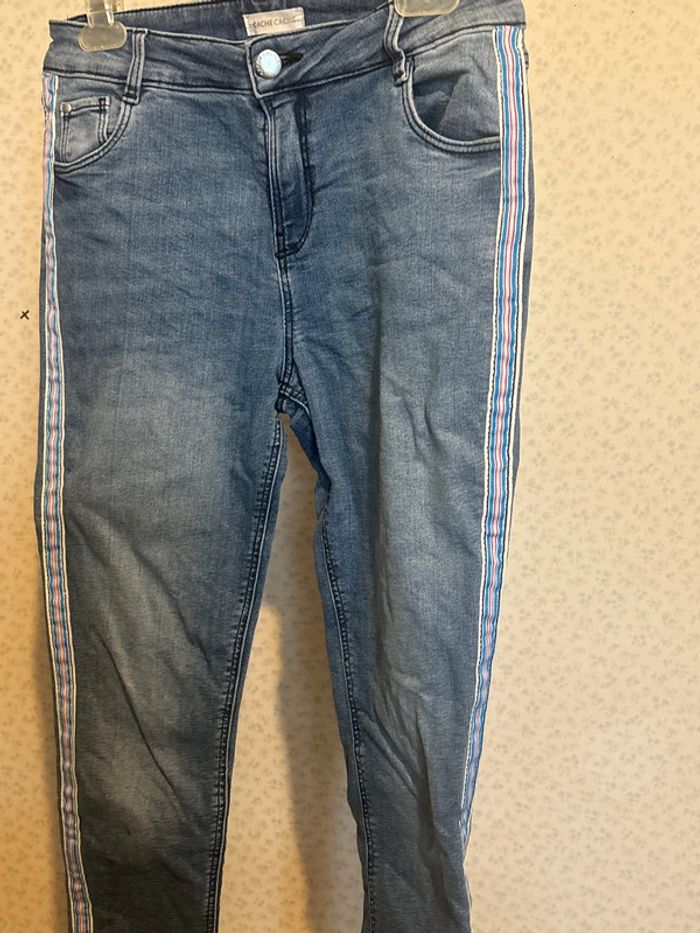 Jeans taille 36 sans étiquette voir mesures marque cache cache - photo numéro 3