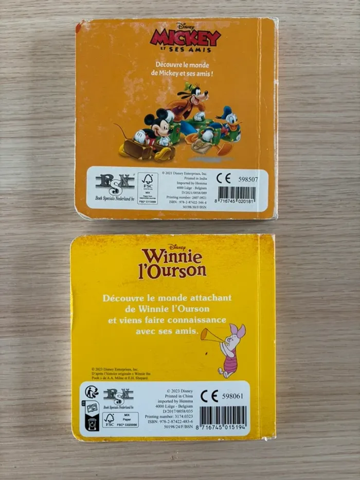 Lot de 2 mini livres Disney Mickey & Winnie l’Ourson - photo numéro 2