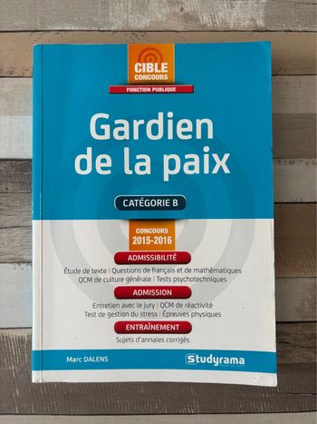 Livre préparation concours gardien de la paix