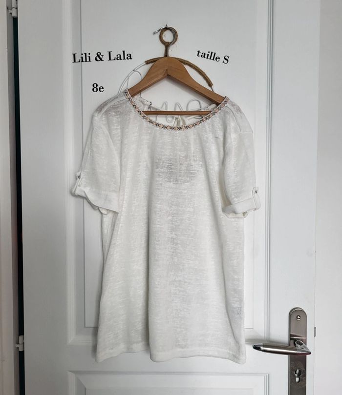 Top col rond avec perles Lili & Lala taille S