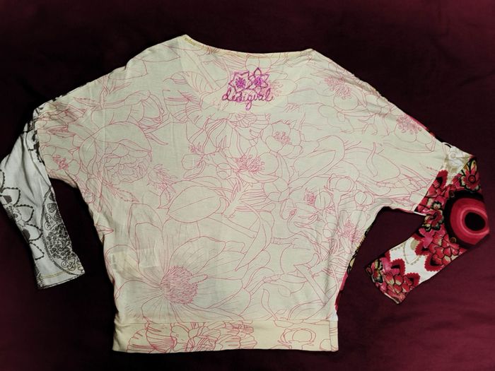 t-shirt fille desigual 9/10 ans manches chauve-souris - photo numéro 6