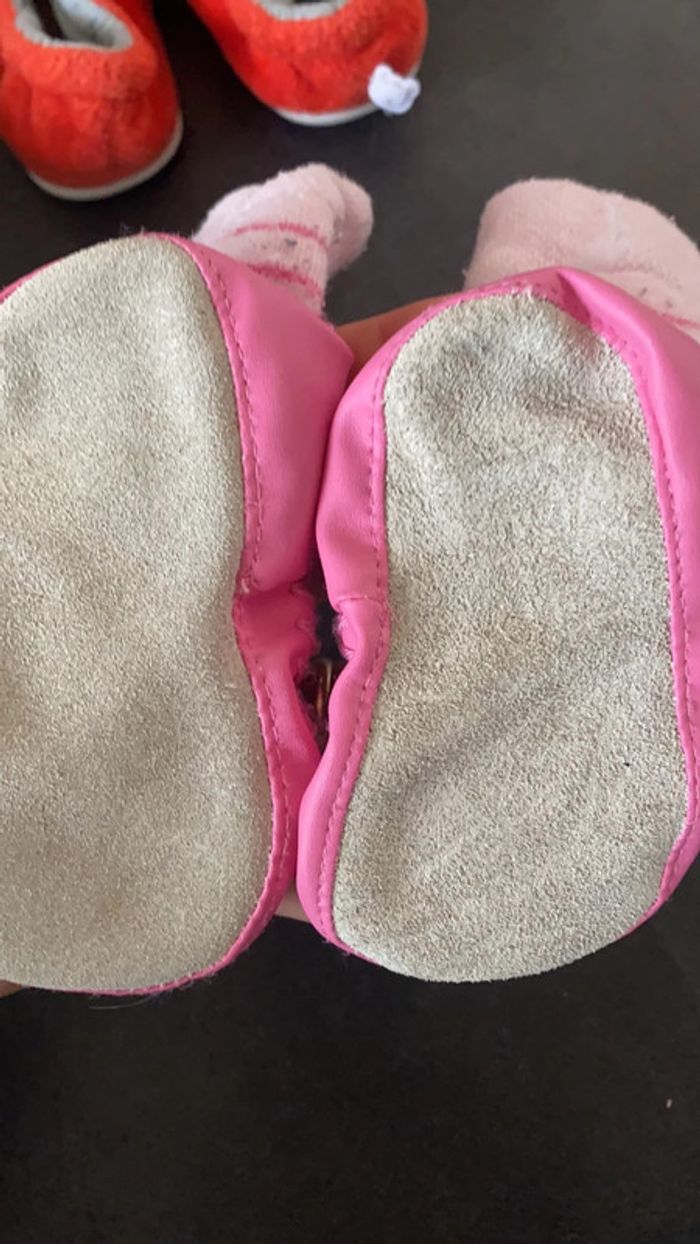 Chaussons chaussettes bébé fille 6-12 mois - photo numéro 3