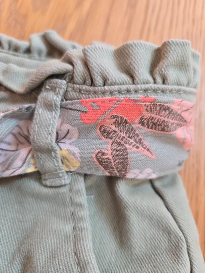 Short jeans kaki corail 8 ans - photo numéro 3