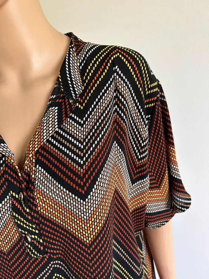 Blouse multicolore à manches courtes New Collection taille unique jamais portée (taille grand) - photo numéro 6