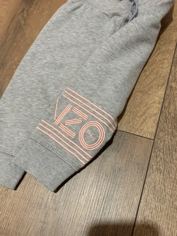 Jogging Kenzo 12 mois gris clair et rose - photo numéro 2