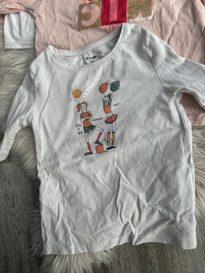 Lot de tee shirt fille 5 ans - photo numéro 2