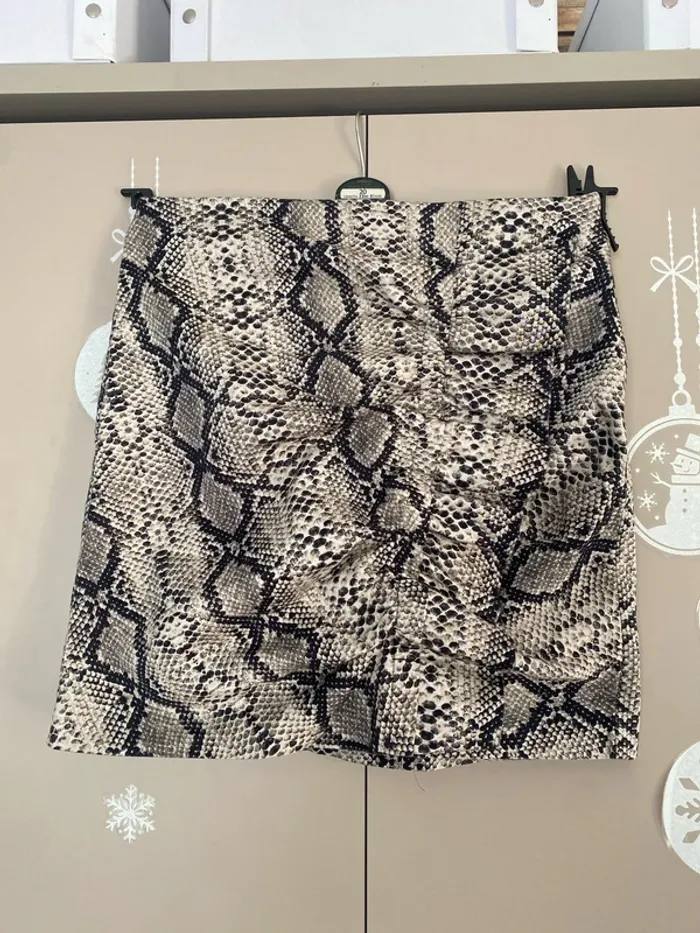 Mini-jupe droite python - Taille S