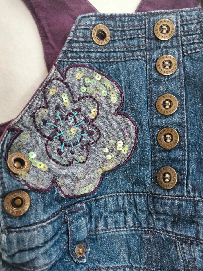 Robe 👣 jean cadet rousselle 6mois/67cm - photo numéro 5