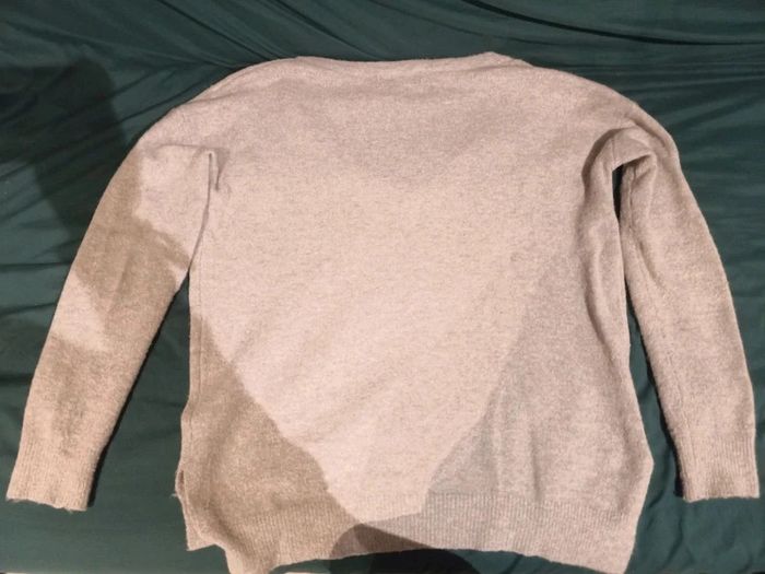 Pull femme gris col V taille M-Promod - photo numéro 3